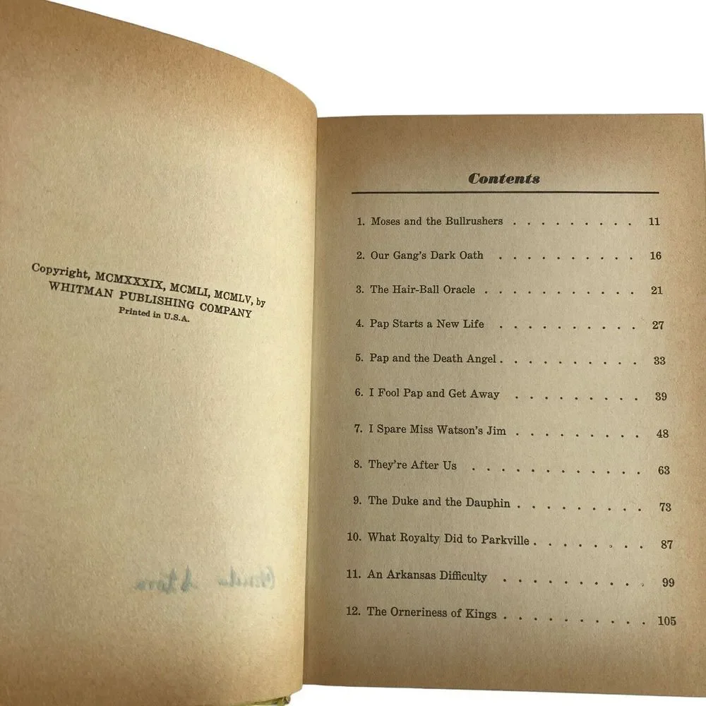 1955 Huckleberry Finn Tom‎ Sawyer's Comrade Whitman Pub HC Illustrated Vintage